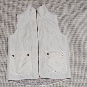Light Cream Quilted Sherpa-Lined Vest - Women